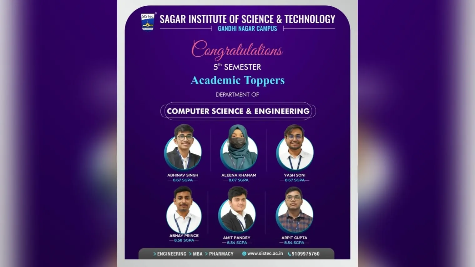 Academic Excellence: Topper Academic Excellence: Topper — achievement earned by Abhinav Singh