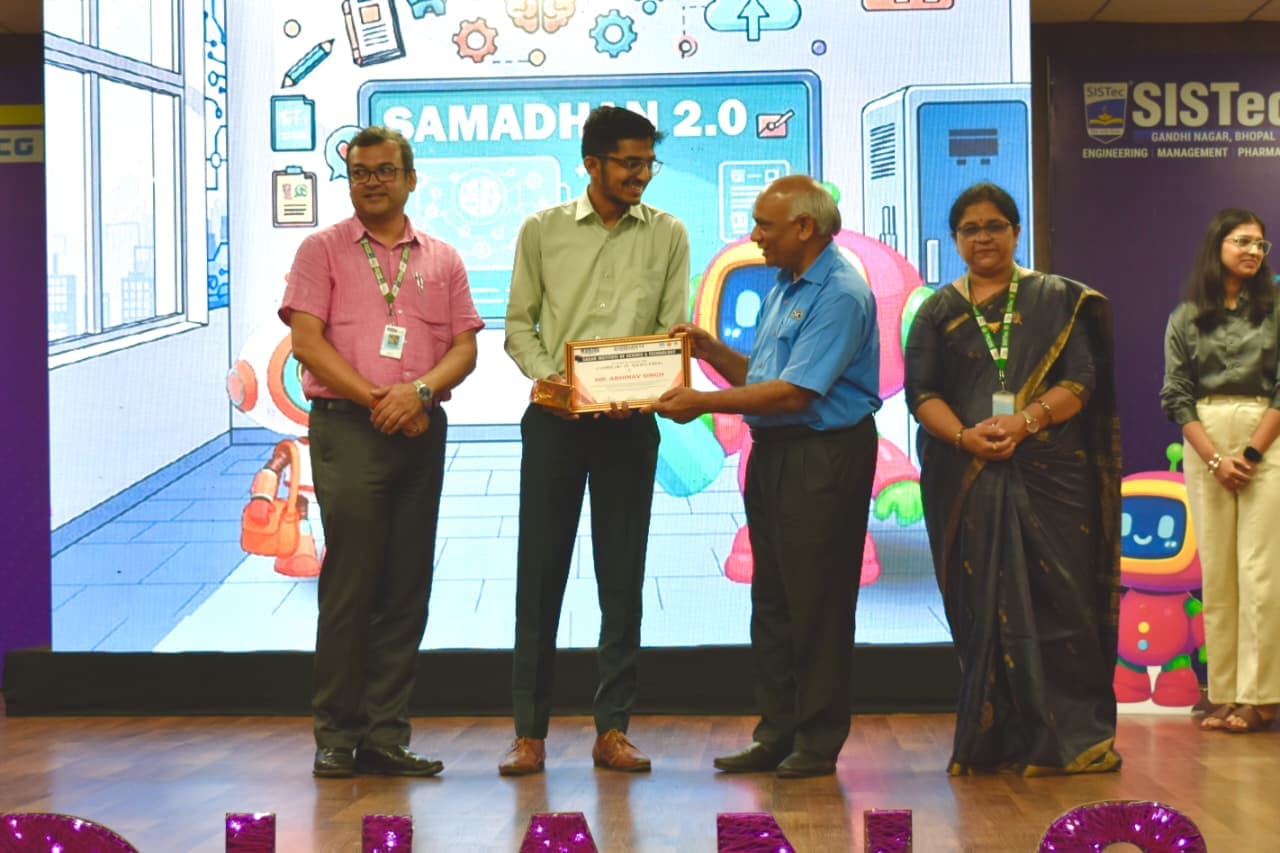 Samadhan 2.0 Hackathon Guest & Alumni Recognition Samadhan 2.0 Hackathon Guest & Alumni Recognition - Achievement image showing Invited as a guest and proud alumnus at Samadhan 2.0 Hackathon. Interacted with all the participating teams, shared experiences, and witnessed incredible creativity and innovation. Honored to receive appreciation for the copyright of the Samadhan website, which I had the privilege of creating. #Hackathon #Innovation πβ¨